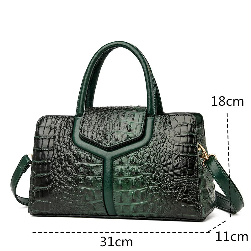  Crocodile Female Crossbody Shoulder Hand Bags 