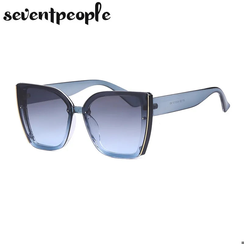  2024 Luxury Brand Fashion Square Sun Glasses for Ladies