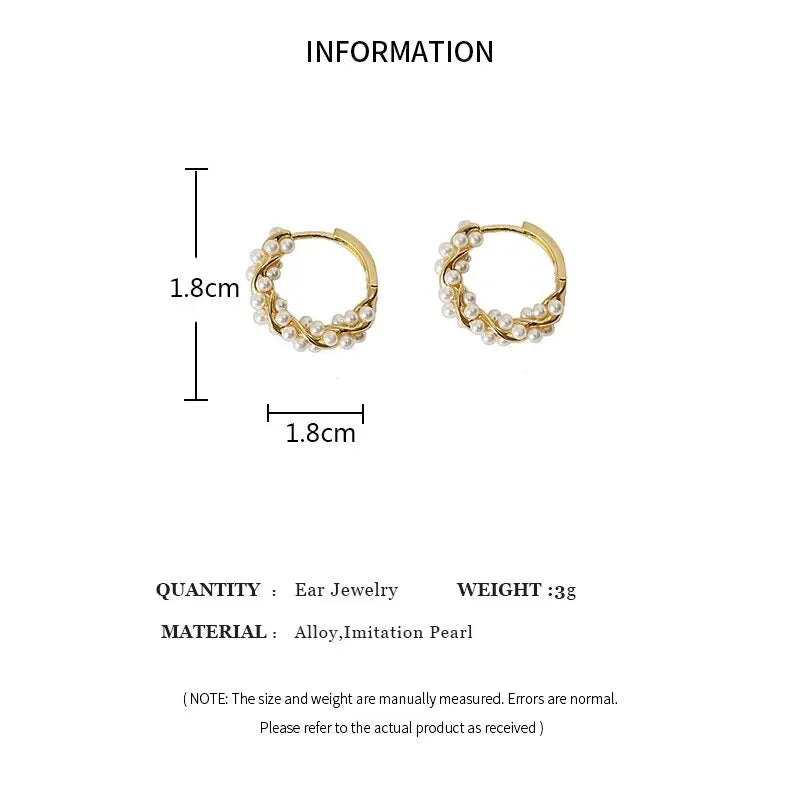 French Imitation Pearl Circel Earring