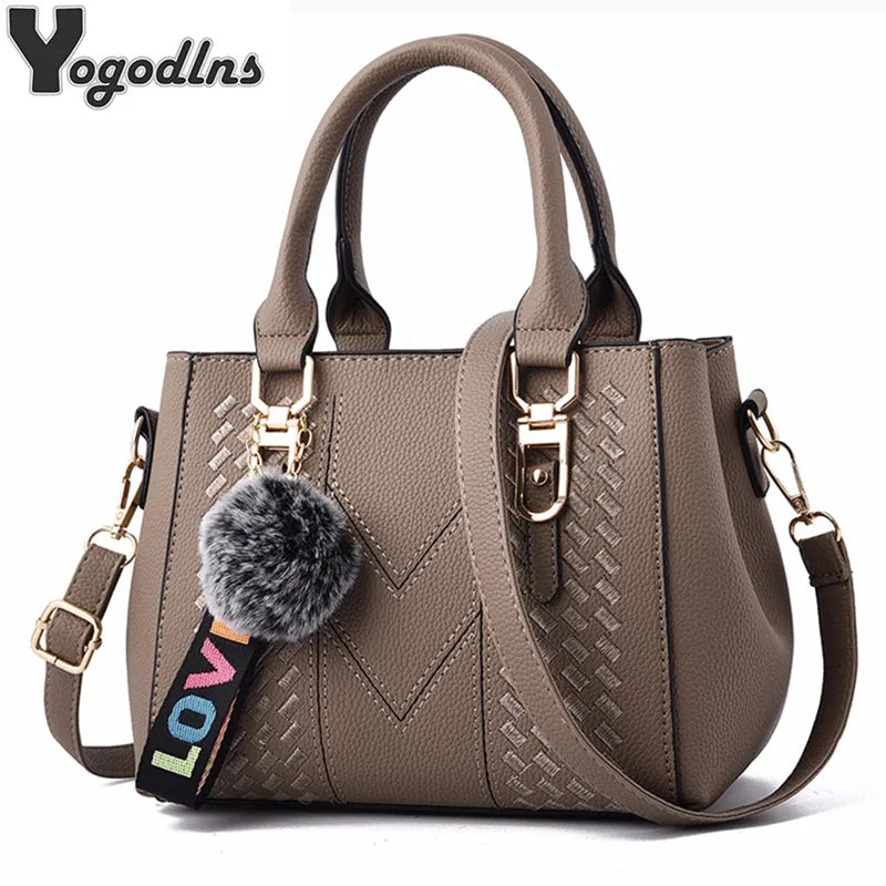 Embroidery Messenger Bags Women Leather Handbags 