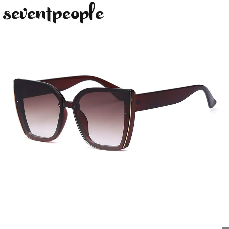  2024 Luxury Brand Fashion Square Sun Glasses for Ladies