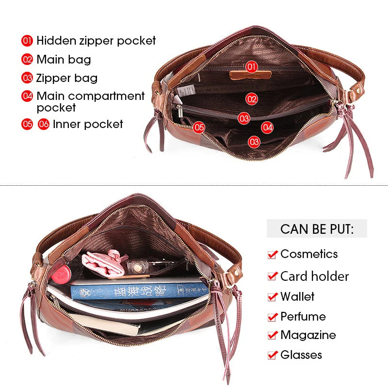 Classic Patchwork Large Casual Handbag