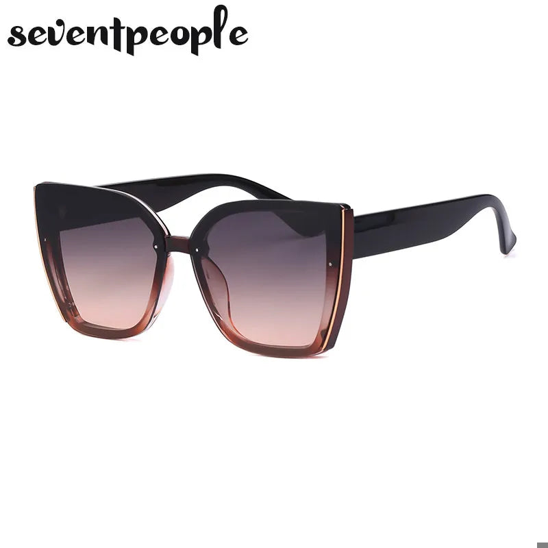  2024 Luxury Brand Fashion Square Sun Glasses for Ladies