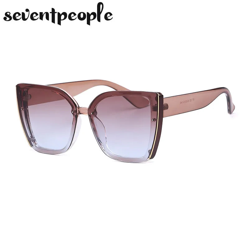  2024 Luxury Brand Fashion Square Sun Glasses for Ladies