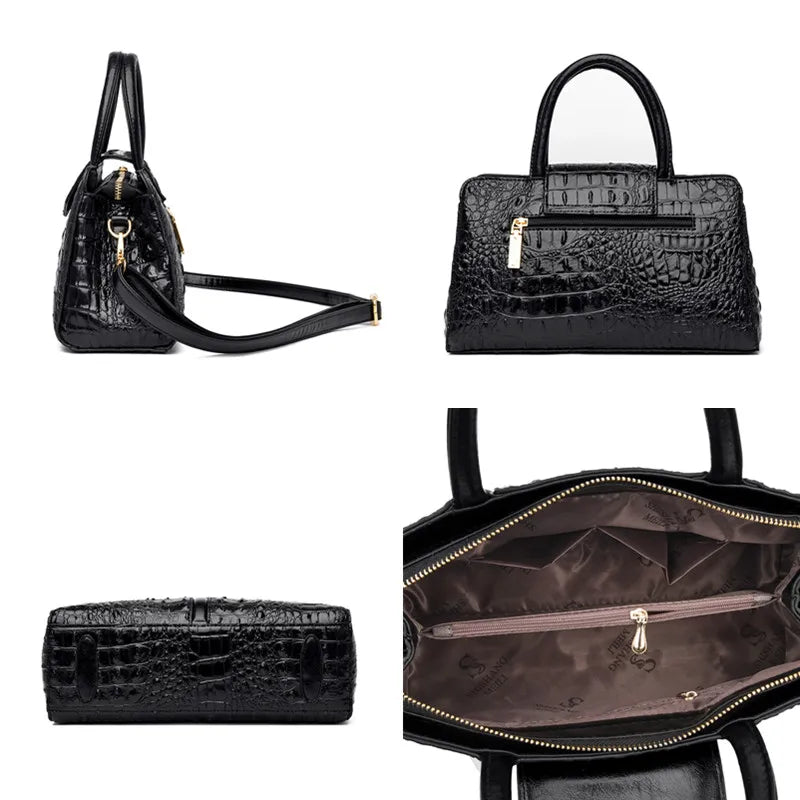  Crocodile Female Crossbody Shoulder Hand Bags 