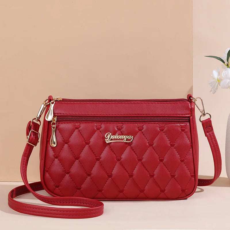 Embroidery Messenger Bags Women Leather Handbags 