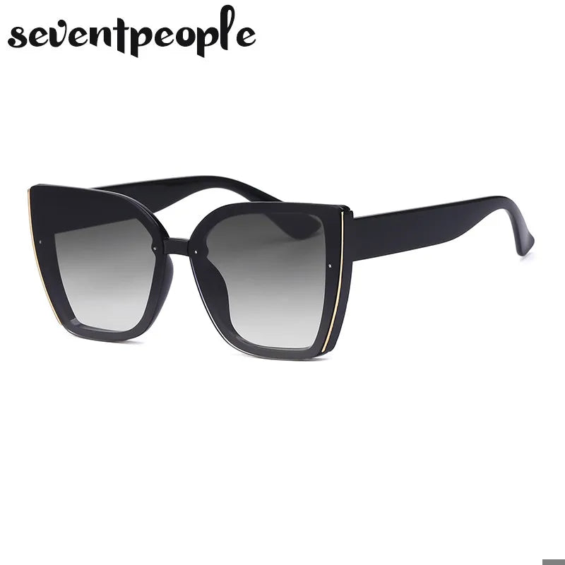  2024 Luxury Brand Fashion Square Sun Glasses for Ladies