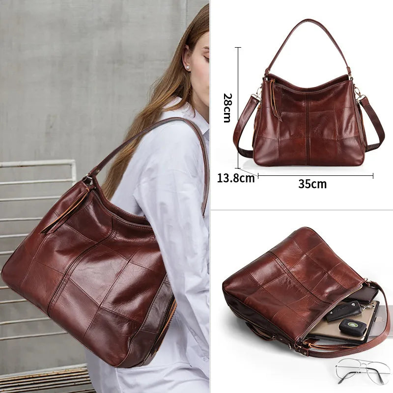 Classic Patchwork Large Casual Handbag
