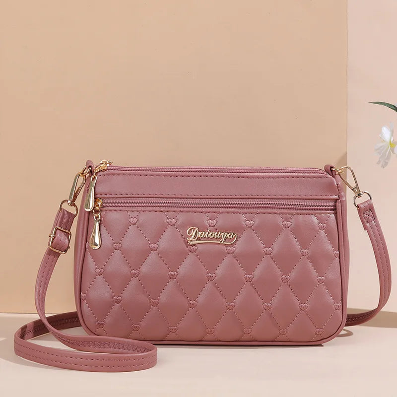 Embroidery Messenger Bags Women Leather Handbags 