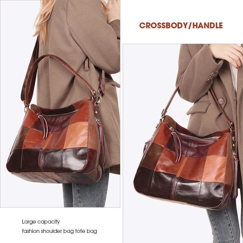 Classic Patchwork Large Casual Handbag