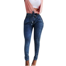Load image into Gallery viewer, Fashion Belted High Waist Skinny Jeans