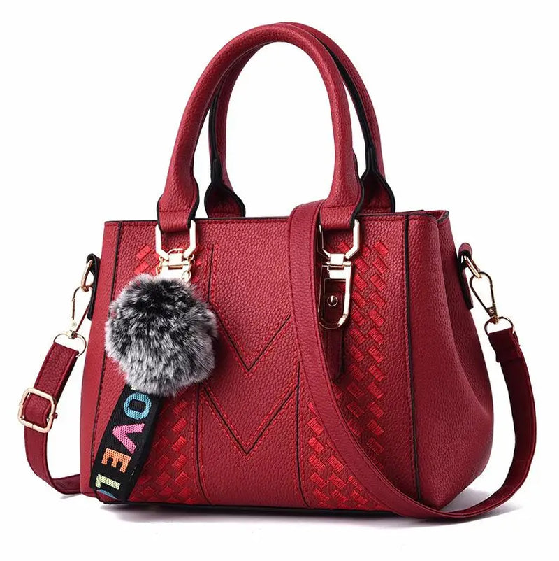 Embroidery Messenger Bags Women Leather Handbags 